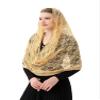PAMOR Infinity Chapel Veil Floral Latin Mass Head Covering Lace Scarf Mantilla Veils for Church (Gold) view 4