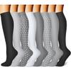 CHARMKING Compression Socks for Women & Men (8 Pairs) 15-20 mmHg Graduated Copper Support Socks are Best for Pregnant, Nurses - Boost Performance, Circulation, Knee High & Wide Calf (S/M, Multi 50) view 1