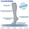 CHARMKING Compression Socks for Women & Men (8 Pairs) 15-20 mmHg Graduated Copper Support Socks are Best for Pregnant, Nurses - Boost Performance, Circulation, Knee High & Wide Calf (S/M, Multi 50) view 4