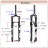 BUCKLOS 27.5" QR 9*100mm MTB Air Suspension Fork , Rebound Adjust 1 1/8 Straight Tube Manual Lockout XC AM & Disc Brake 32H, High Strength Aluminum Alloy Rim Black Bike Wheel, fit 7-11 Speed Cassette view 3