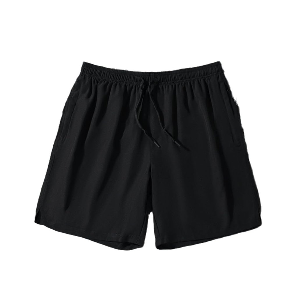 Men's Casual Shorts Elastic Waist Jogging Shorts CV6179-Black M
