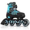 Inline Skates for Adults Men Women, Adjustable Aggressive Durable Roller Skates with Giant Wheels, High Performance Skates for Male Female Teal Size 8 9 10 11