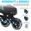 Inline Skates for Adults Men Women, Adjustable Aggressive Durable Roller Skates with Giant Wheels, High Performance Skates for Male Female Teal Size 8 9 10 11 view 2