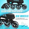 Inline Skates for Adults Men Women, Adjustable Aggressive Durable Roller Skates with Giant Wheels, High Performance Skates for Male Female Teal Size 8 9 10 11 view 4