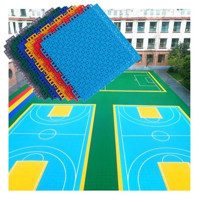 1Ft Basketball Court Outdoor PP Sports Flooring Tiles - with Drainage Holes - Modular Interlocking Floor Tiles - Perfect Flooring Solution (Color : Green, Size : 10PCS)