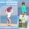 SG Edge Women's Outdoor Quick Dry UPF 50+ 1/4 Zip Long Sleeve Shirt Royal Blue M view 3