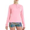 SG Edge Women's Outdoor Quick Dry UPF 50+ 1/4 Zip Long Sleeve Shirt Pink XXL view 2