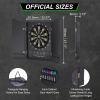 PATIKIL Electronic Dart Board Cabinet Set, LED Digital Electric Dartboard with Wooden Cabinet Door, Soft Tip Darts Board with 12 Darts, 88 Tips, 27 Games, 243 Variations, Up to 16 Players view 2