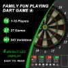 PATIKIL Electronic Dart Board Cabinet Set, LED Digital Electric Dartboard with Wooden Cabinet Door, Soft Tip Darts Board with 12 Darts, 88 Tips, 27 Games, 243 Variations, Up to 16 Players view 3