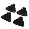 X AUTOHAUX 4pcs Boat Kayak D Ring Buckle Patch PVC Stainless Steel Triangle Shape D Ring Pad for Inflatable Boat Kayak Canoe Deck Black view 1