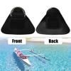 X AUTOHAUX 4pcs Boat Kayak D Ring Buckle Patch PVC Stainless Steel Triangle Shape D Ring Pad for Inflatable Boat Kayak Canoe Deck Black view 3