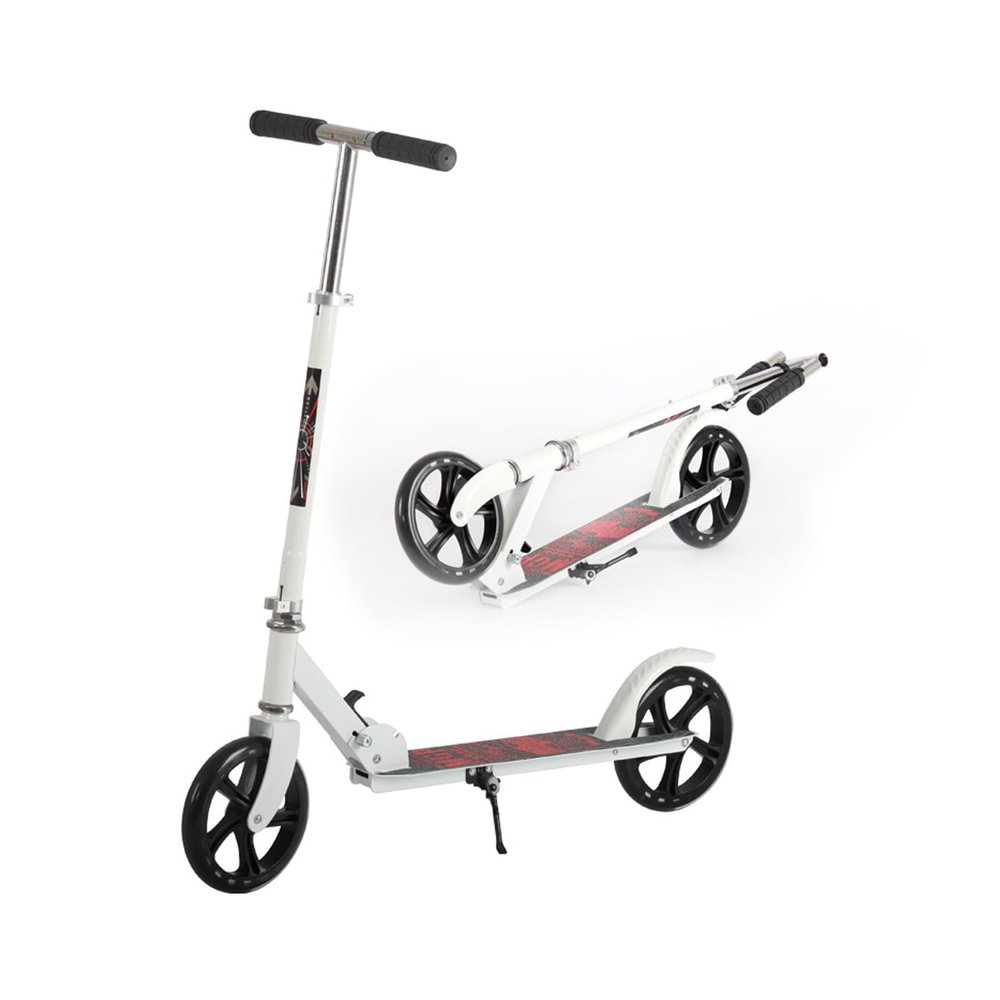 GLDDFDG Commuter Kick Scooter for Adults, Teens | Foldable, Lightweight | Height-Adjustable,for Riders Up to 300 Lbs,Black