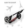 GLDDFDG Commuter Kick Scooter for Adults, Teens | Foldable, Lightweight | Height-Adjustable,for Riders Up to 300 Lbs,Black view 3