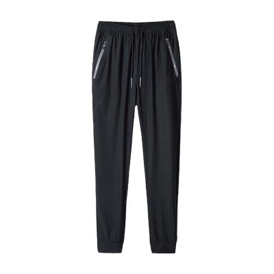 Mens Pants Casual Quick-Dry Stretch Lightweight Soft Straight Leg Drawstring Pocket Comfortable Flat Front Trousers