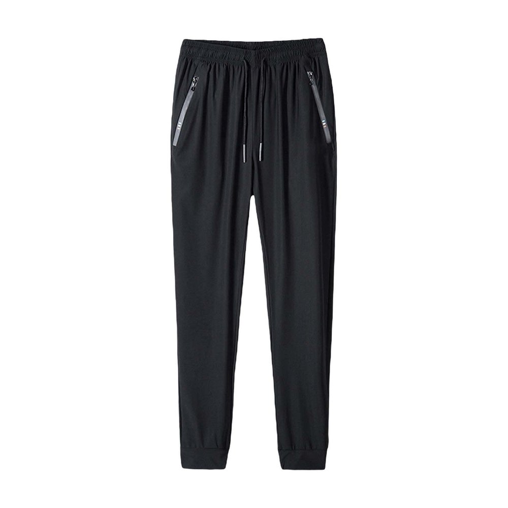 Mens Pants Casual Quick-Dry Stretch Lightweight Soft Straight Leg Drawstring Pocket Comfortable Flat Front Trousers