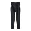 Mens Pants Casual Quick-Dry Stretch Lightweight Soft Straight Leg Drawstring Pocket Comfortable Flat Front Trousers view 1