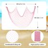 Decorative Fishing Net 80x40 Inch,YuanDe 2 Pack Large Light Pink Picture Fish Net, Wall Photo Hanging Fishnet for Nautical Mermaid Pirate Ocean Themed Hawaii Beach Under The Sea Party Decorations view 2