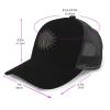 YvoneDBrownn Blume Des Lebens Flower of Life Sacred Geometry Baseball Cap for Men Women Adjustable Mesh Trucker Hat Black view 2