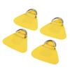 X AUTOHAUX 4pcs Boat Kayak D Ring Buckle Patch PVC Stainless Steel Triangle Shape D Ring Pad for Inflatable Boat Kayak Canoe Deck Yellow view 1