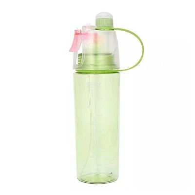 VALCLA Portable Kettle Portable Water Bottle Sports Water Bottles Misting Spray Bottle Spray Water Bottle Water Bottle with Cover Cooling Cup Water Bottle (Color : Green, Size : 600ml)