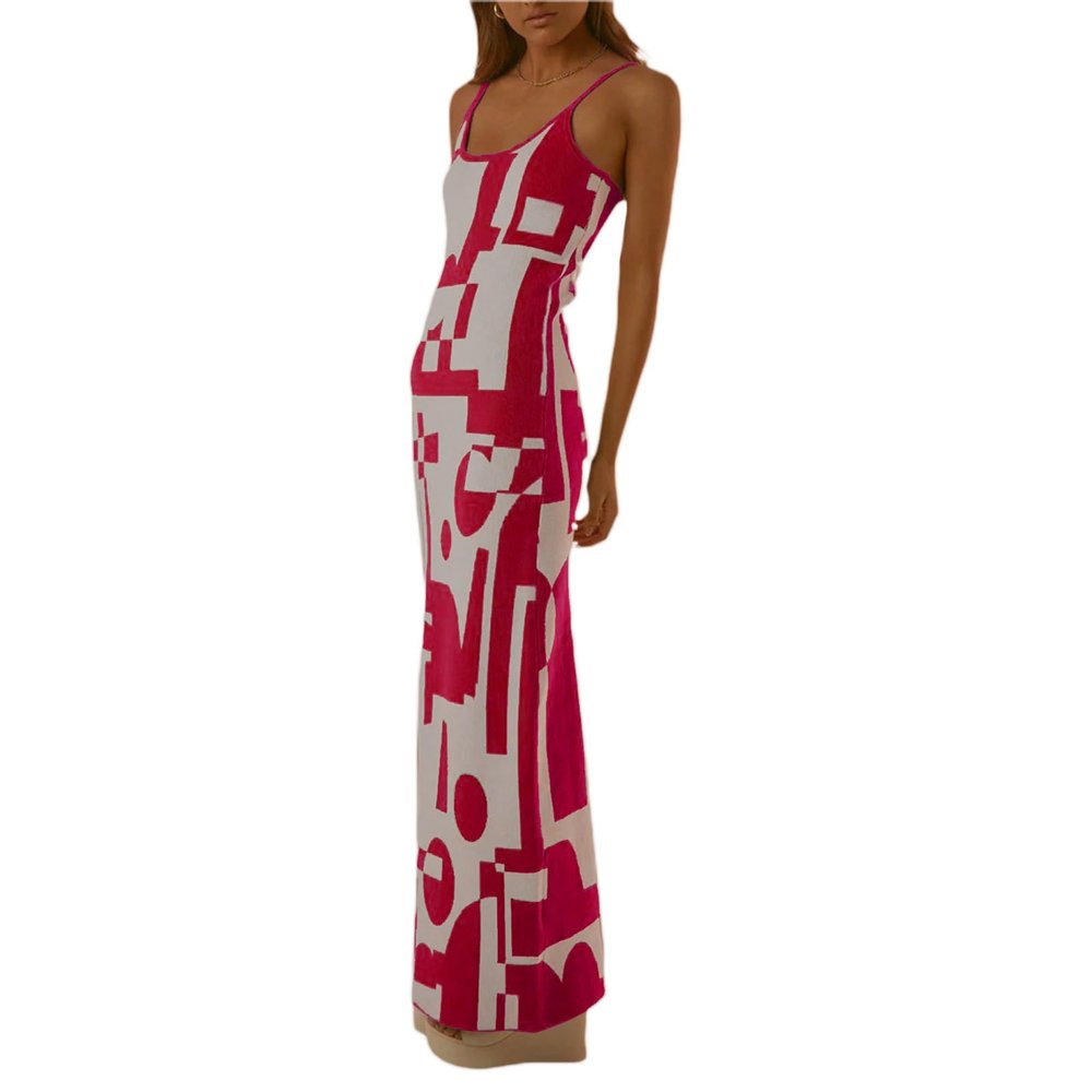 2022 Bodycon Dresses for Women Summer Knit Hollow Out Sexy Night Out Midi Maxi Dress Sleeveless Long Cut Out Dress