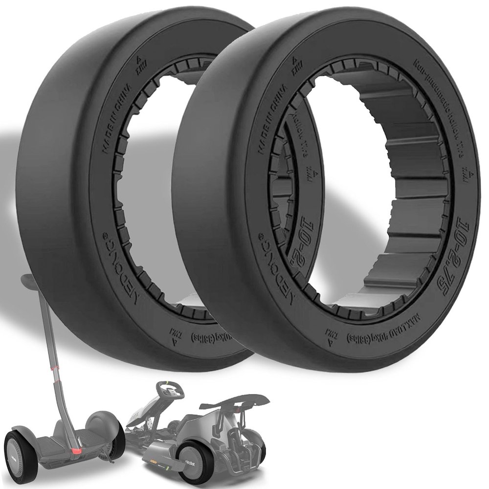 Felixstory 2pcs 10x2.75 Quick Release Tire Replacement for Ninebot by Segway S MAX/Gokart PRO/Gokart Kit(with Ninebot S Max),Go Kart Kit Refit Parts 10-2.75 Electric Gokart Bundle Rear Tires