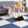 9 Tiles Interlocking Foam Mats 1in Thickness Foam Floor Mats for Home Gym, Fitness, Exercise Surface Protection EVA Foam Floor Padding with Border for Workout Equipment (1 in, dark blue) view 2