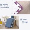 9 Tiles Interlocking Foam Mats 1in Thickness Foam Floor Mats for Home Gym, Fitness, Exercise Surface Protection EVA Foam Floor Padding with Border for Workout Equipment (1 in, dark blue) view 4