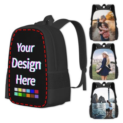 buxvhre Custom Backpack Personalized Travel Knapsack Add Your Design Photo Picture Text Casual Large Capacity Sports Backpack (For Sports)