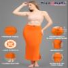 TRENDMALLS Spandex Saree Shapewear Petticoat for Women, Cotton Blended, Skirts for Women, Shape wear Dress Dark Orange view 2