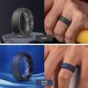 Egnaro Silicone Rings for Men 1/4/5/6/7 Multipack of Breathable Mens Silicone Rubber Wedding Rings Bands - Step Edge view 3