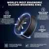 Egnaro Silicone Rings for Men 1/4/5/6/7 Multipack of Breathable Mens Silicone Rubber Wedding Rings Bands - Step Edge view 2