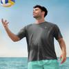 Men's Swim Shirt Quick Dry Sun Shirts UPF50+ Rash Guard for Men Short Sleeve UV Sun Protection Beach Shirts Dark Grey view 2