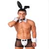 Agoky Men's Lingerie Set Waiter Gentleman Outfits Boxer Briefs Underwear Cosplay Role Play Costume Black Medium view 2
