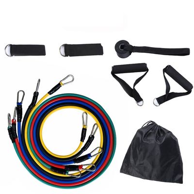 11 Pcs/Set Latex Resistance Band Training Exercise Tube Yoga Rope Pull Elastic Rubber Expander Fitness Equipment Belt