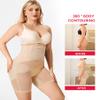 Nebility Womens' Tummy Control High Waist Trainer Body Shaper (US, Alpha, 3X-Large, Regular, Regular, Beige-Mid Thigh) view 2