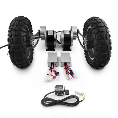 10 Inch Dual Drive Air Wheel Conversion Kit Easy Carry 200kg for Bike Barrow Trolley Flatbed Cart (36V250W Max 8kph)