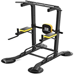 KIZMIQ Pull Up Station, Power Tower Dip Bars Multigym Multifunctional Adjustable Push Up Pull Up Frame Station Free Standing, Adjustable Height, 300kg