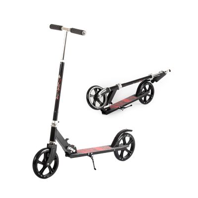 GLDDFDG Teen/Adult Kick Scooter 2 Wheel Scooter- Lightweight & Big Sturdy Wheels,Foldable, Adjustable Handlebars, Lightweight, for Riders Up to 300 Lbs,Black