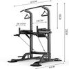 KIZMIQ Barbell Rack Multifunctional Adjustable Squat Rack Power Tower Home Gym Push-Up Grips Full Body Workout Adjustable Height 130~230cm, Black Bench Press Shelf,Unisex Load 350kg view 3
