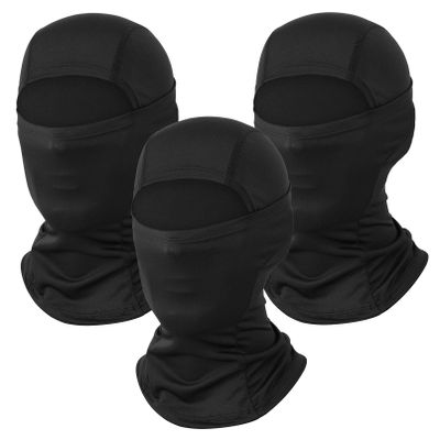 Black Ski Mask for Men 3 Pack Balaclava Face Mask Women Shiesty Ski Mask Summer Full Face Cover Sun Protection Football Motorcycle