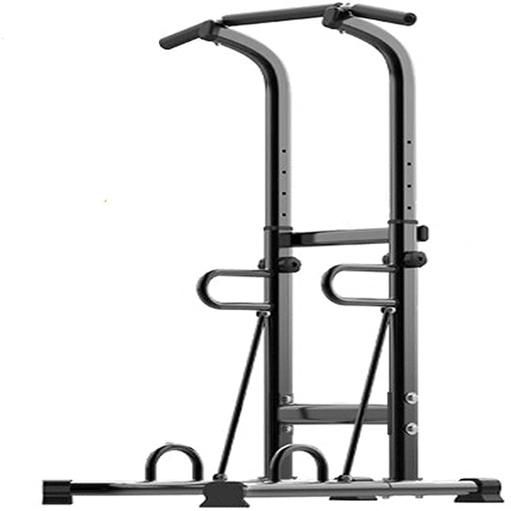 KIZMIQ Gym Strength Exercise Power Tower, Non-Slip Adjustable Power Tower Pull Up Bar with 6 Adjustable Heights for Home Gym Training, Small Size Does Not Take Up Space