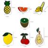 16PCS Cute Fruit Pin Set Strawberry Avocado Peach Pineapple Banana Cherry Brooch Cartoon Badge Lapel Backpack Scarf Decoration view 3