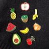 16PCS Cute Fruit Pin Set Strawberry Avocado Peach Pineapple Banana Cherry Brooch Cartoon Badge Lapel Backpack Scarf Decoration view 4