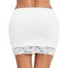 Avidlove Half Slips for Women Under Dress Non Cling Floral Lace Trim Above Knee White Half Slip (White M) view 2
