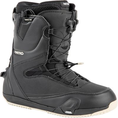 Nitro Cave Step On TLS Women's Snowboard Boots, Black/Sand, 9.5