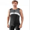 SLS3 Tri Top Men - Sleeveless Mens Triathlon Top PRO Premium FX Material - 3 Pocket Triathlon Shirts for Men (Black/Thunder Grey/White, Small) view 2