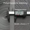1 Inch Wide Polypropylene Webbing Strap for Bags, Luggage/Cargo Strapping, DIY Crafts view 2