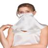 MOROUTLINE UPF 50+ Pure Silk Face Cover Breathable UV Protection Sunscreen Mask Reusable Sport Face Scarf Mask (Neck Gaiters) NG1 Silver Grey