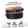 GLEAVI 1pcs Pu Leather Lumbar Brace Support Belt for Weightlifting Back Strap for Fitness Squats Deadlifts Xl Black for Men Women view 3
